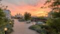 Dachterrasse bei Sonnenuntergang